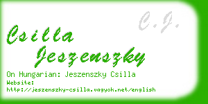 csilla jeszenszky business card